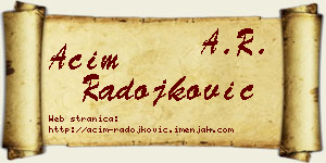 Aćim Radojković vizit kartica